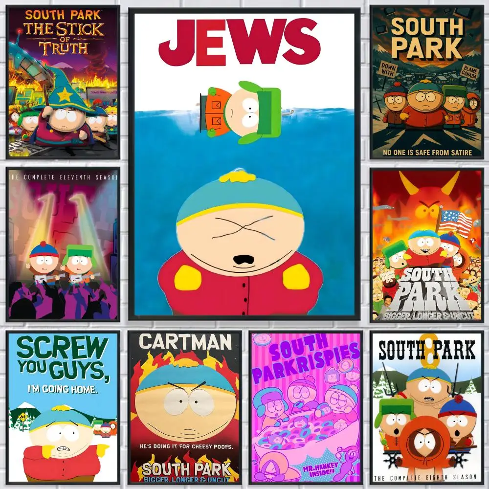 

Cartoon S-South Cute P-Park Poster HD Print Personalized Canvas Wall Mural Art Photos for Living Room Home Decor Durable