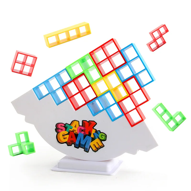 Family Board Game Balance Stacking Attack Block Game for 2 Players for Parties Travel Kids & Adults Team Building Blocks Toy
