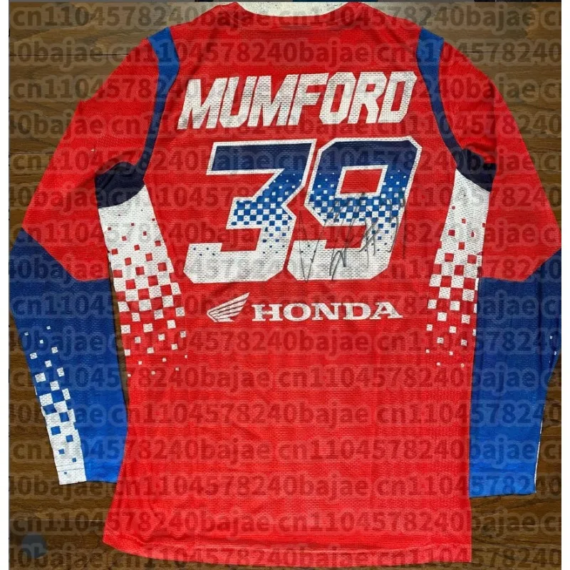 

2025 Summer Motocross Replica Ken Roczen #39 Honda Racing Team Reprint Jersey Loose Breathable 3D Printed Quick Dry long sleeve