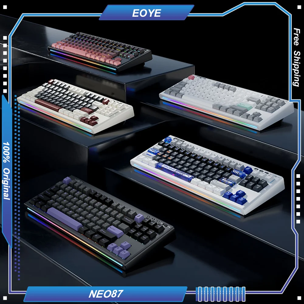 1st Player NEO87 Customized Mechanical Keyboard 80% Layout 88 key Wireless 3-Mode BT/2.4G/Type-c Wired Gasket Hot Swap PC Keycap