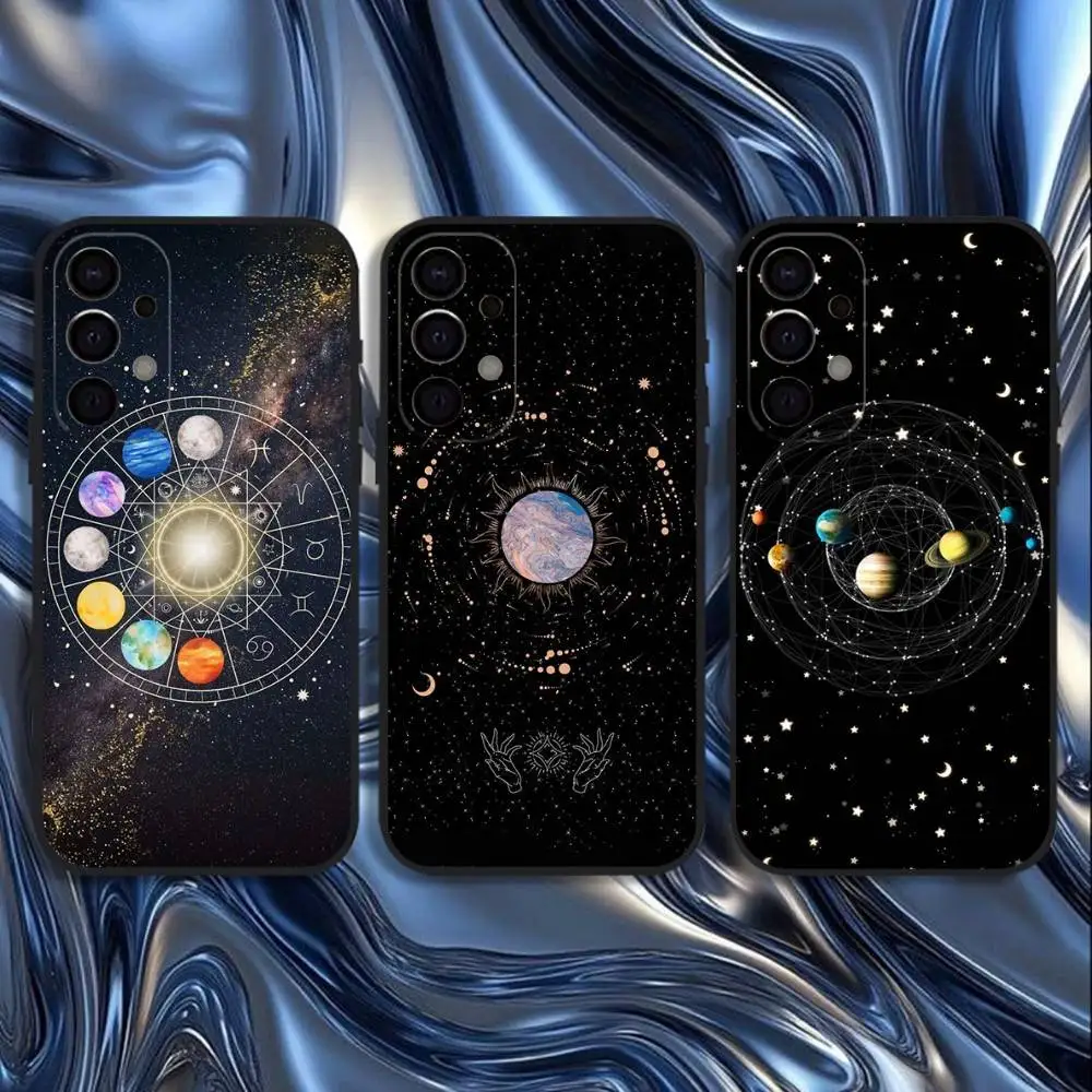 

Space Universe Planetary Stars Phone Case For Samsung S25,S24,S21,S22,S23,S30,Ultra,S20,Plus,Fe,Lite,5G Black Cover