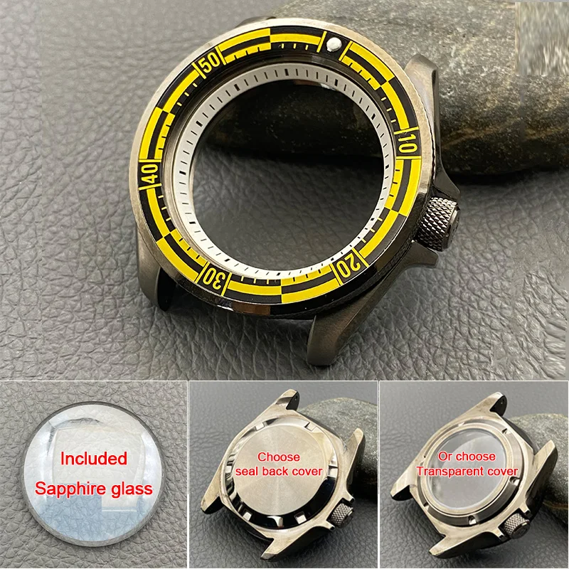 

Mod Gun Grey SKX007 Case NH35 Case Included Sapphire Crystal Glass Crown at 3.0 Fits NH34 NH35 NH36 Movement Men Watch Case