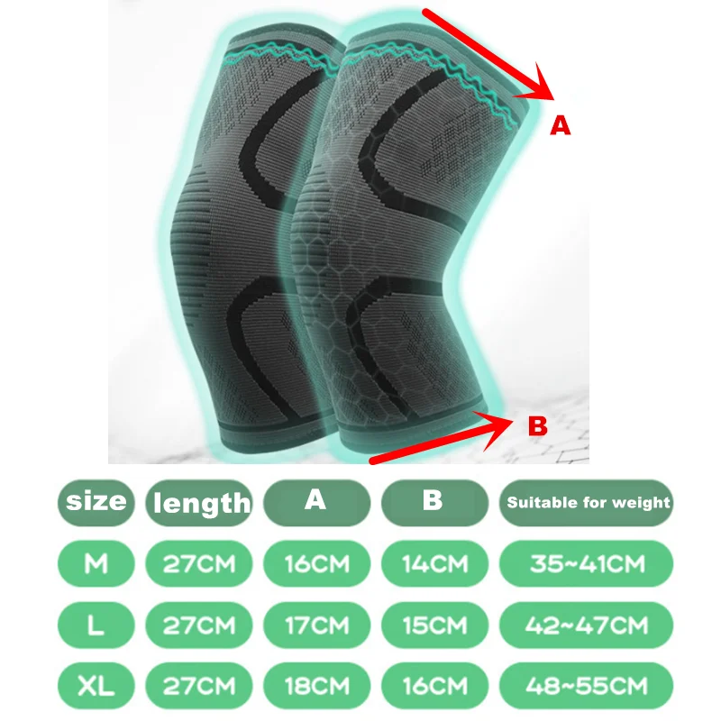 1pair Sports Knee Pads Autumn Winter Running Basketball Cycling Fitness Anti Slip Breathable and Thin Colored Knee Pad Sleeve