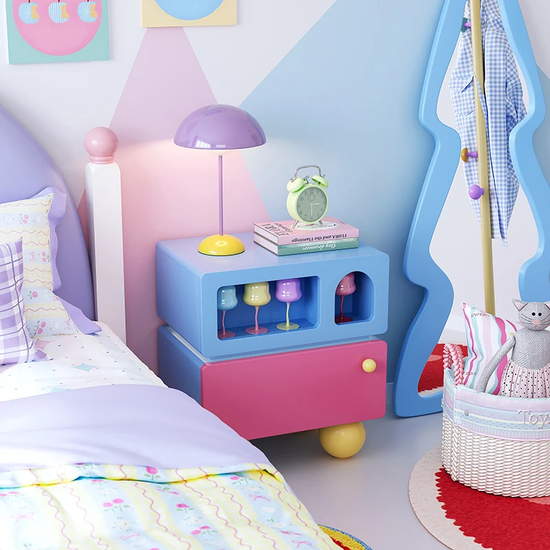 Cartoon Creative Drawer Aesthetic Bedside Table Trendy Nightstands Premium Wohnzimmertisch Bedroom Furniture Bedroom Furniture