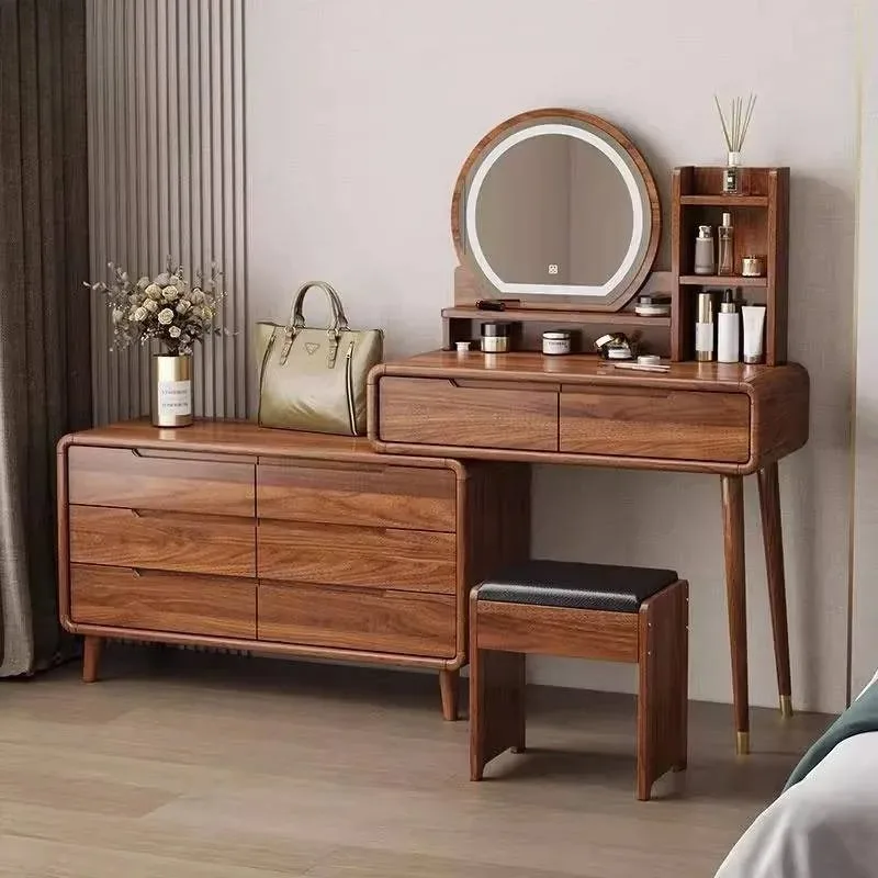 Adult Modern Organizers Vanity Desk Led Mirror Beauty Salon Luxury Vanity Desk Bedroom Makeup Penteadeira Quarto Furniture Home