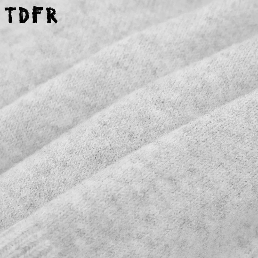 스플 라이스 가짜 투피스 스웨터 남성 가을 겨울 캐주얼 루즈 긴 소매 헨리 칼라 니트 풀오버 남자