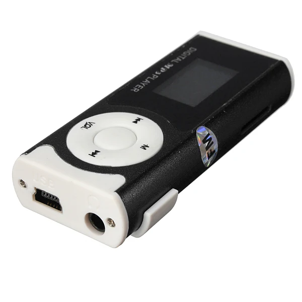 مشغل مشبك USB صغير مشغل MP3 شاشة LCD بطاقة SD TF صغيرة سعة 16 جيجابايت