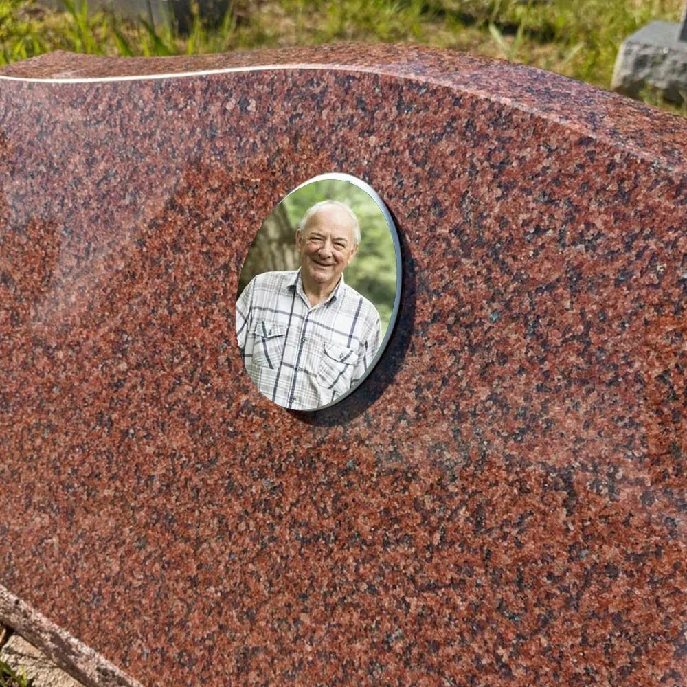 2D Flat Not 3D 1pc Custom Photo Memorial Headstone Tile Veterans Day & Pet Memorials - Elegant Keepsake Gift Pet Memorial Decor