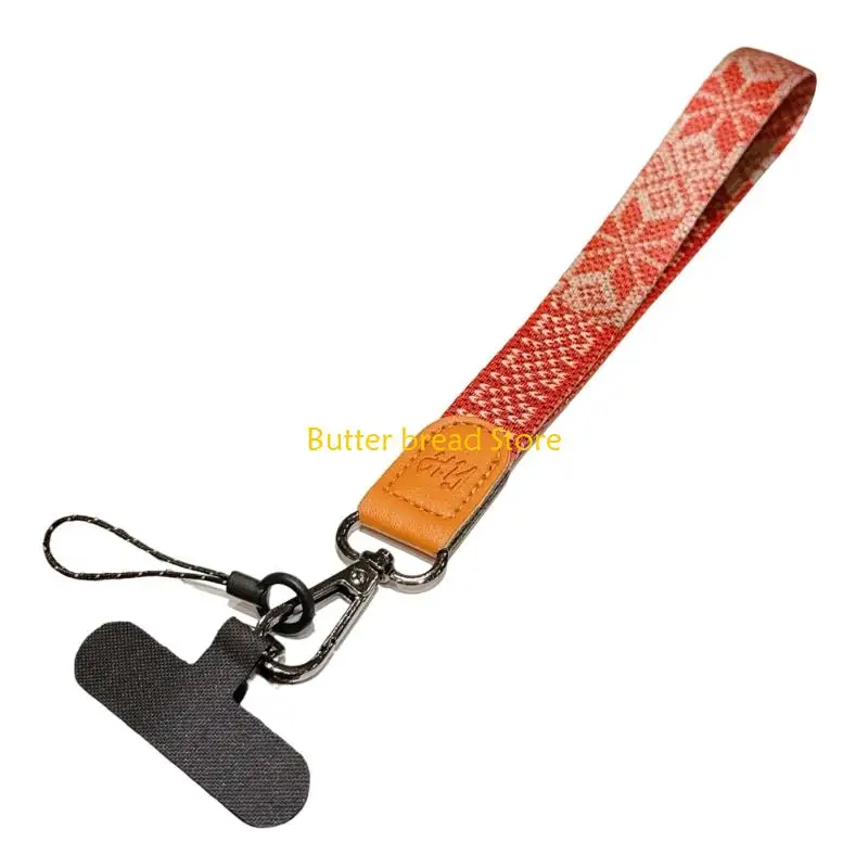 W89C Multiple Purpose Lanyard Not Drop Solution Canvas Build Multifunction Carry Upgrades Suitable for Mobile Phone Wallet