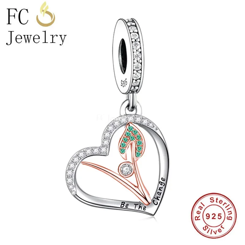 

FC Jewelry Fit Original Pan Charms Bracelet 925 Sterling Silver Vegetarian To Be Change Bead For Making Women Berloque Fashion