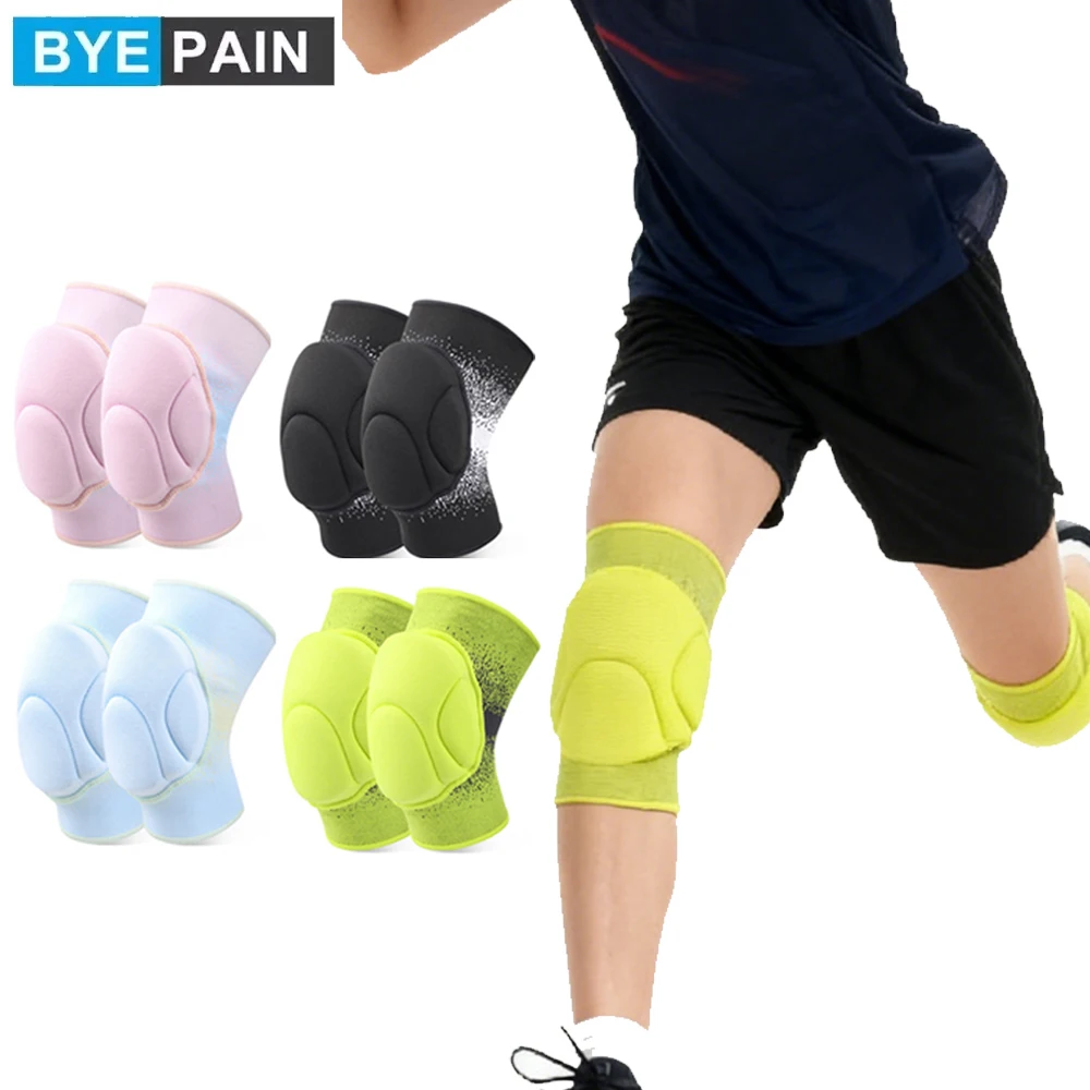 1Pair Knee Pads with Thickened Sponge Knee Support Sleeve Anti-Slip Knee Braces for  Workout, Snowboarding, Volleyball, Soccer