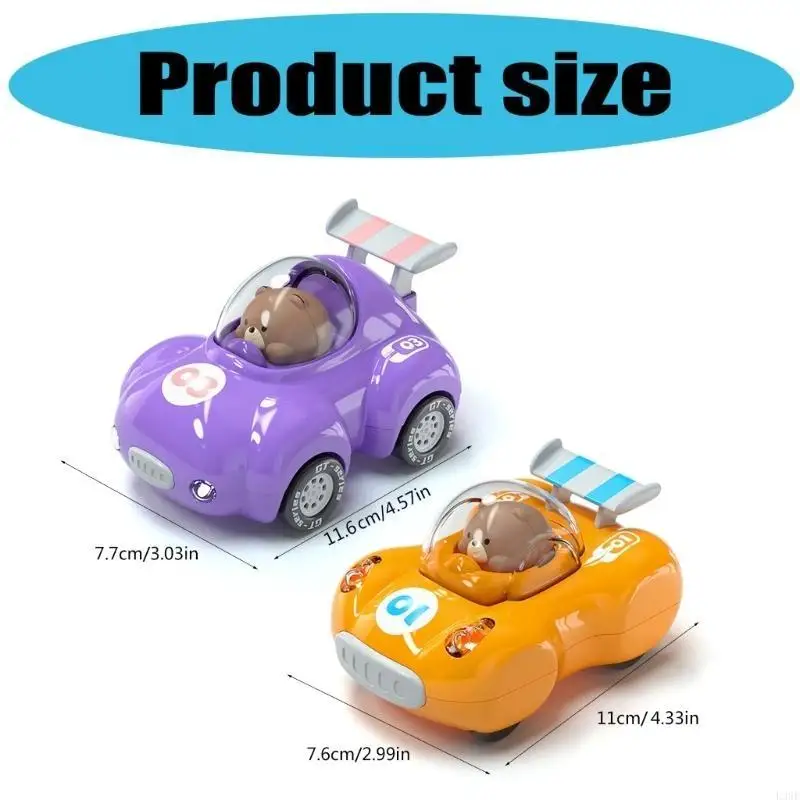

L38E Cartoon Car Push and Go Car Hand Eye Coordination Develop Toy for Kids