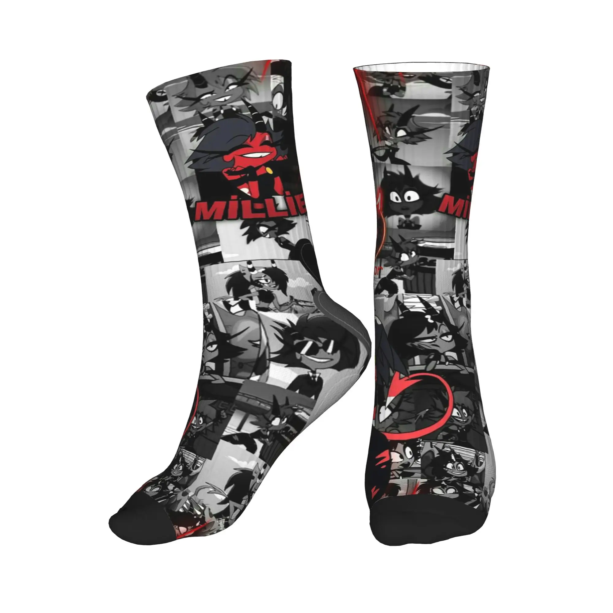 

All Seasons Anime Helluva Boss Millie Sport Middle Tube Socks Super Soft Crew Socks Hip Hop Stockings for Men Women