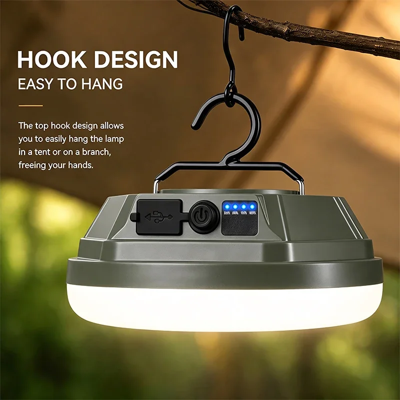 Outdoor camping light with magnetic multi-function, long battery life, high-brightness tent lamp for wild fishing