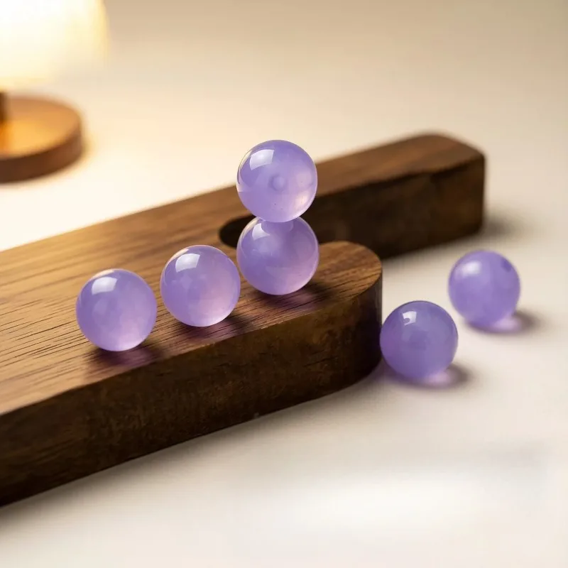 Natural ice light purple chalcedony loose beads