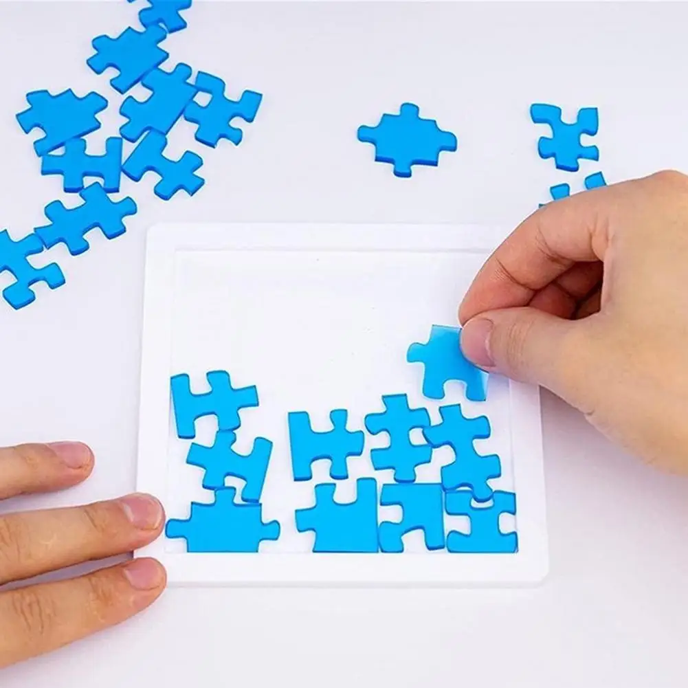 Transparent Puzzle Toy Challenging Acrylic Puzzle Set for Kids Teens Adults Brain Teaser Game with Irregular Pieces for Gift