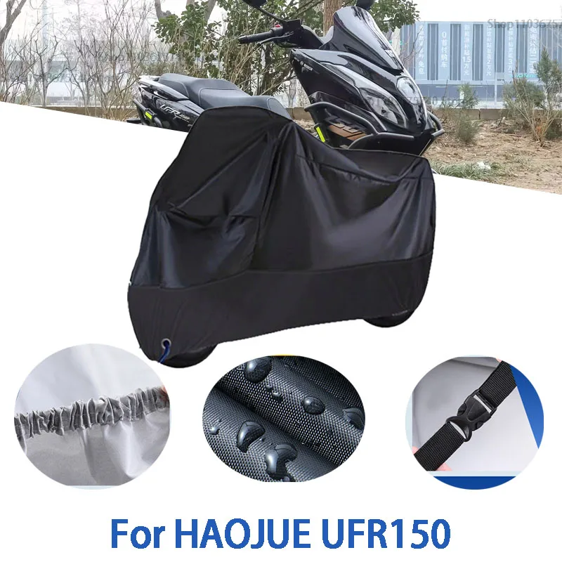 

Motorcycle Full Covers For HAOJUE UFR150 Car Outdoors Sun Protection Dust No Ear Thickened Oxford Clothcover Accessories