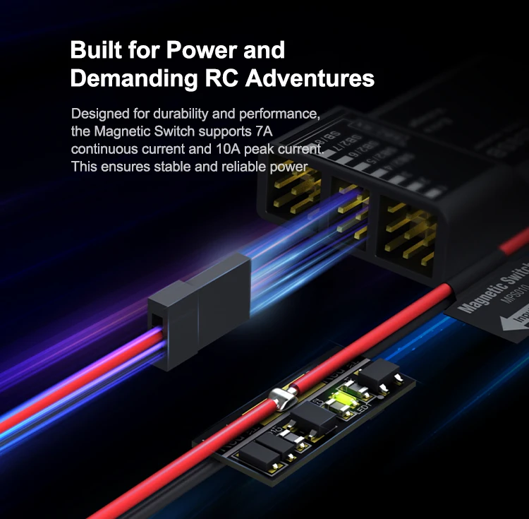 สวิตช์แม่เหล็ก SkyRC รุ่น MPS010 สวิตช์ไฟแม่เหล็ก DC 3-13V 7A สำหรับระบบรับสัญญาณ รีโมทคอนโทรล รถบังคับ เครื่องบินบังคับ