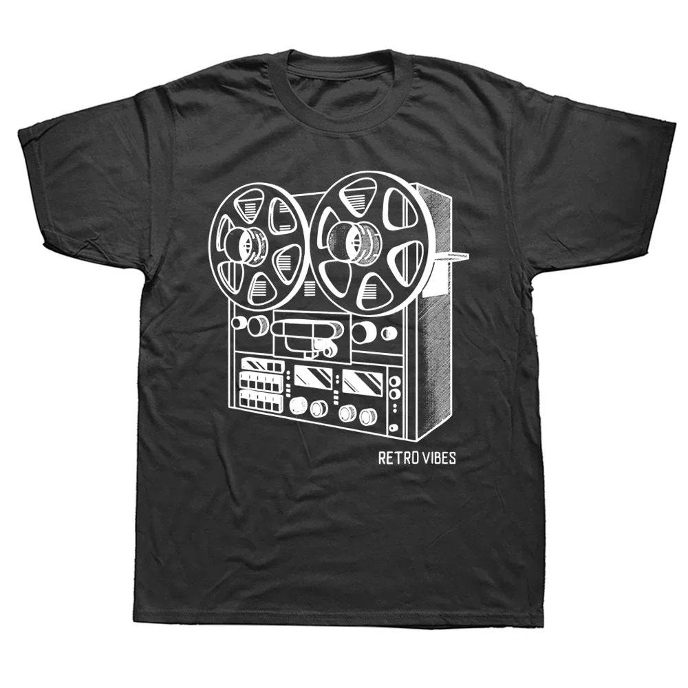 Analog Sound System T Shirts Novelty Cassette Tape Reel To Streetwear Short Sleeve Summer Casual Men Large Size T shirt harajuku