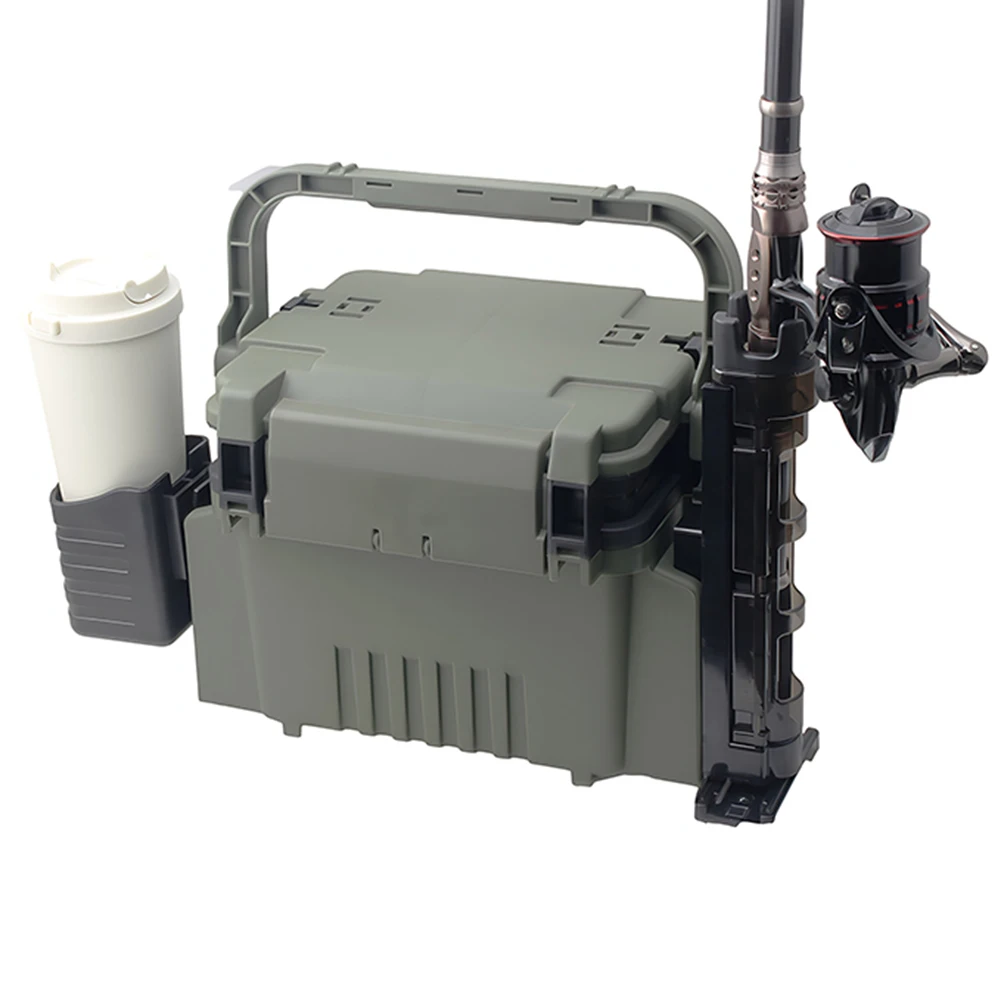 Detachable Fishing Box Rod Barrel Holder Fishing Box Rod Stand Outdoor Adjustable Portable  Snap Design for Angler Supplies