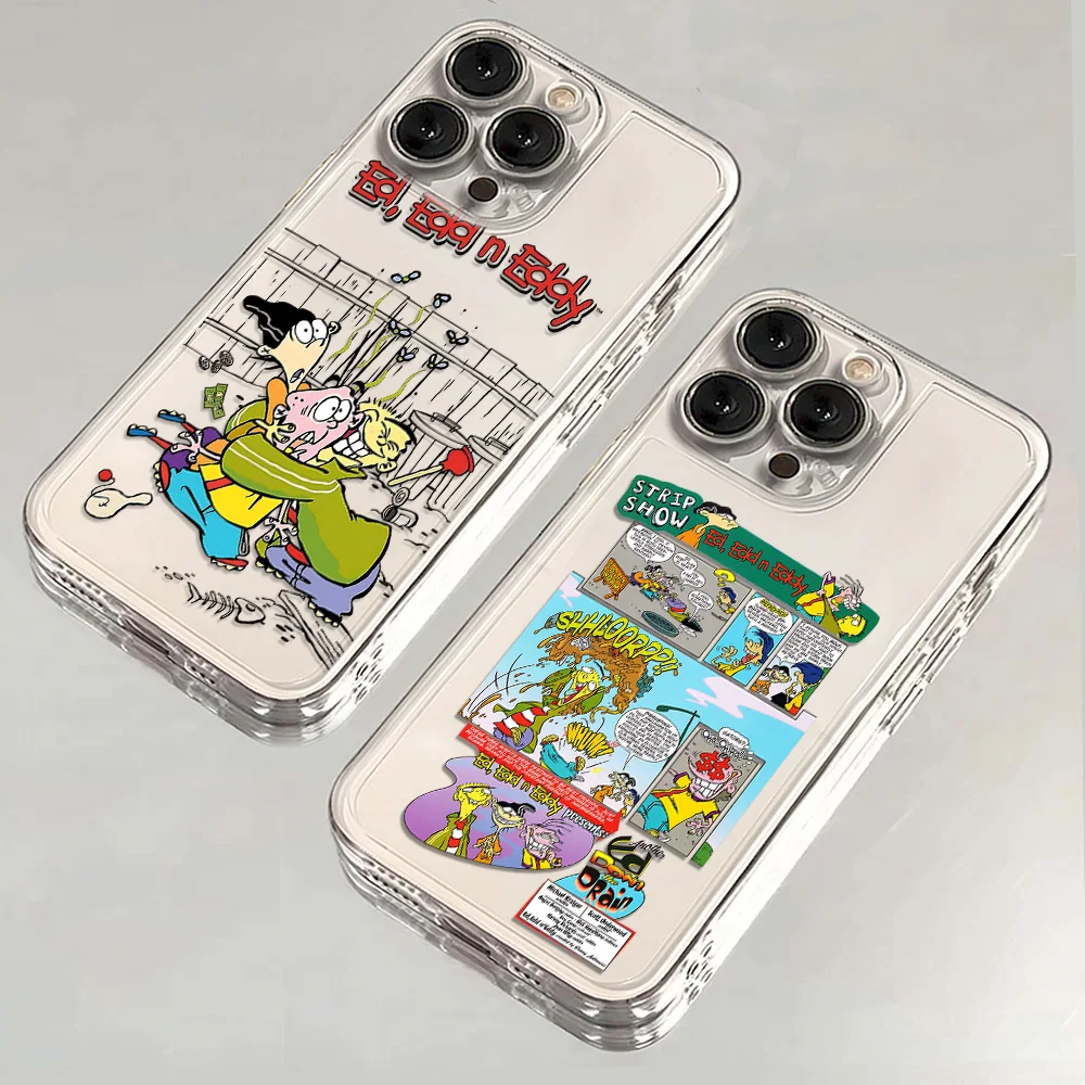 Cartoon E-Ed Edd N Eddy Phone Case For iPhone 17 16e 16 15 14 13 12 11 Mini Air Pro Max X XR XSMax 7 8 Plus Transparent Soft