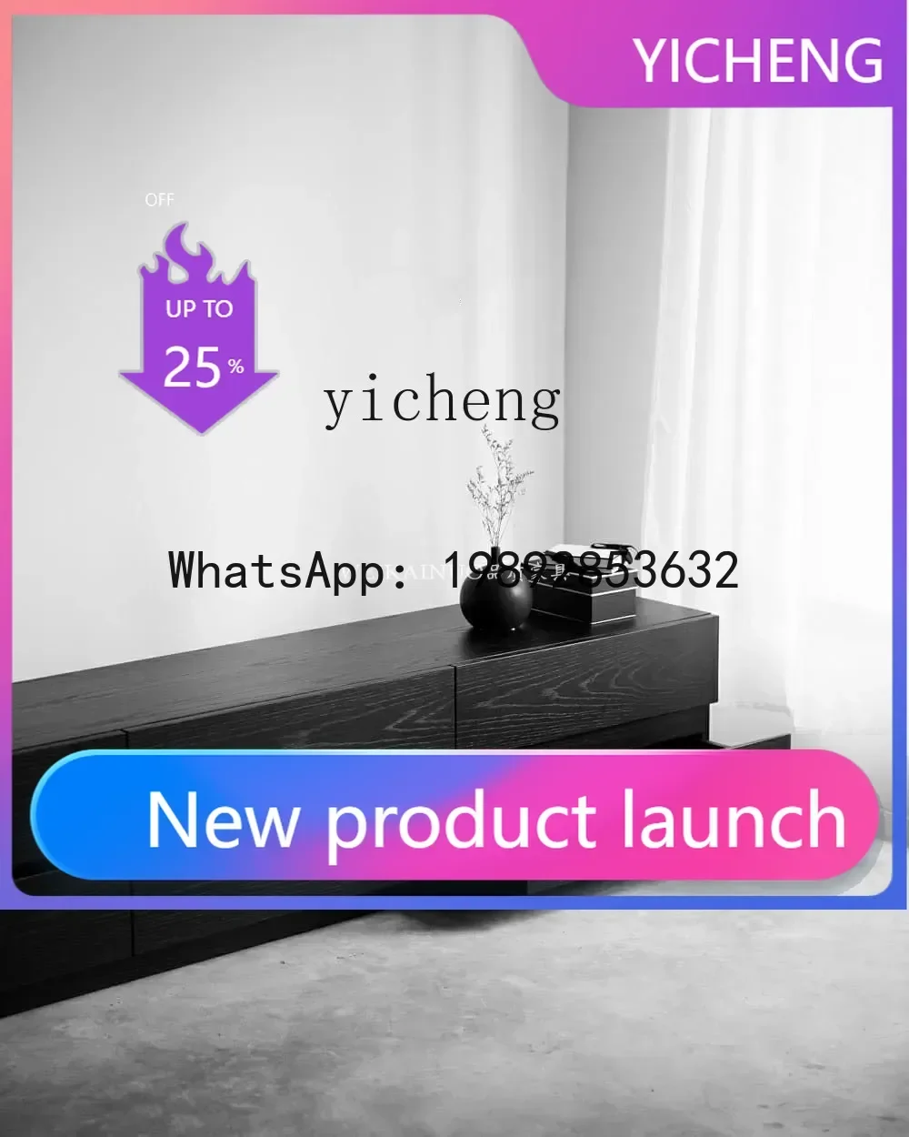 

1 Solid Wood TV Cabinet Silk Style Living Room Ash Wood Chest of Drawer Modern Minimalist Locker