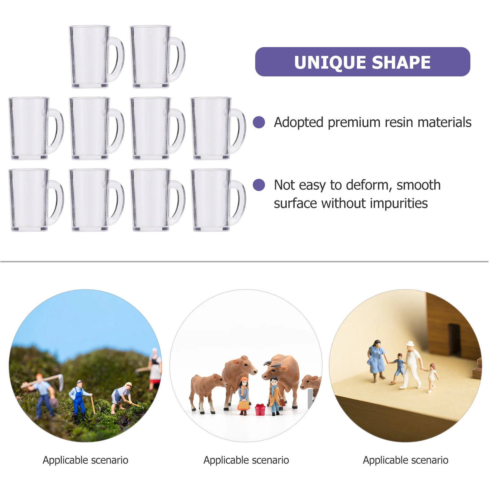 10 szt. Kubków do piwa z żywicy, akcesoria do miniaturowych domków, dekoracje do domków dla lalek, zestaw do mini domku, prezent