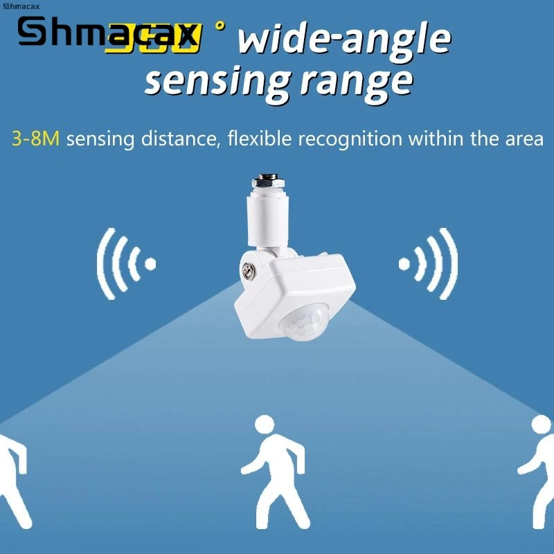 모션 센서 조정 가능한 PIR 스위치 LED 홍수 빛 PIR 방수 야외 모션 센서 감지기 ﻿