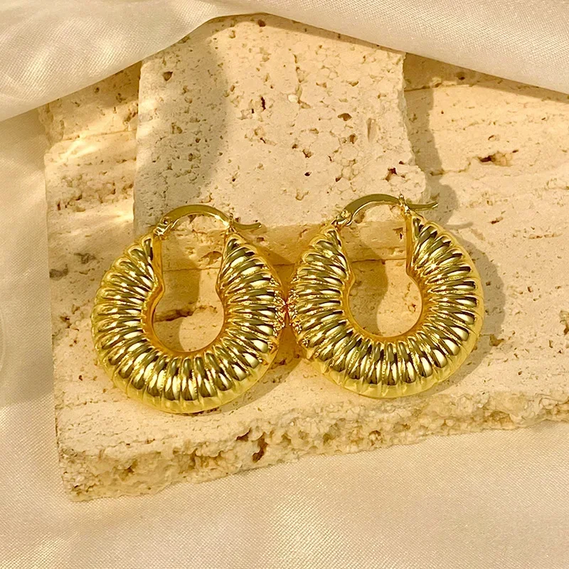 مشبك أذن بارد معدني أوروبي وأمريكي جديد لعام 2025 للنساء، نهاية عالية، مكانة، مجوهرات شخصية مبالغ فيها