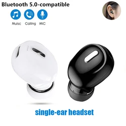 Bluetooth-compatible 5.0 Wireless Earbud Single Mini Invisible Headphones Stereo Sound Headset For Smartphone Ipad Xiaomi Huawei