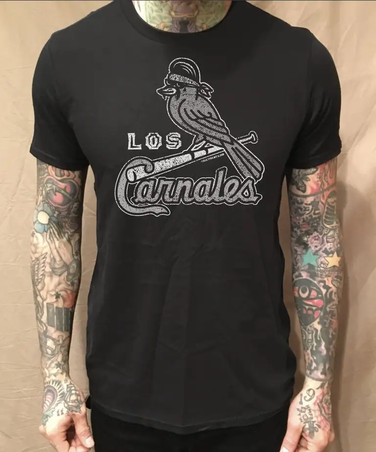 Los Carnales on Black T Shirt