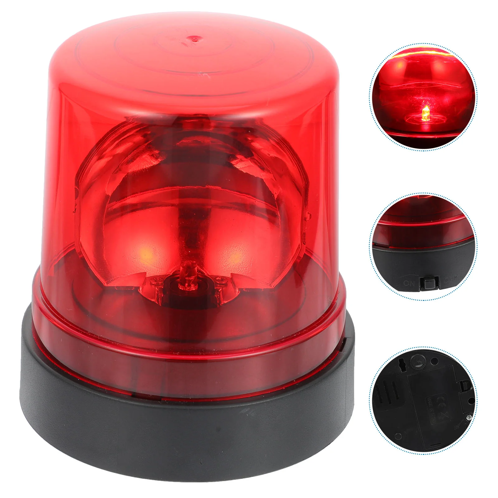 Police Light Toy Lights Car Warning Rotating Alarm LED Lamp Flashing Plastic Red Beacon Child Polices Party Decorations