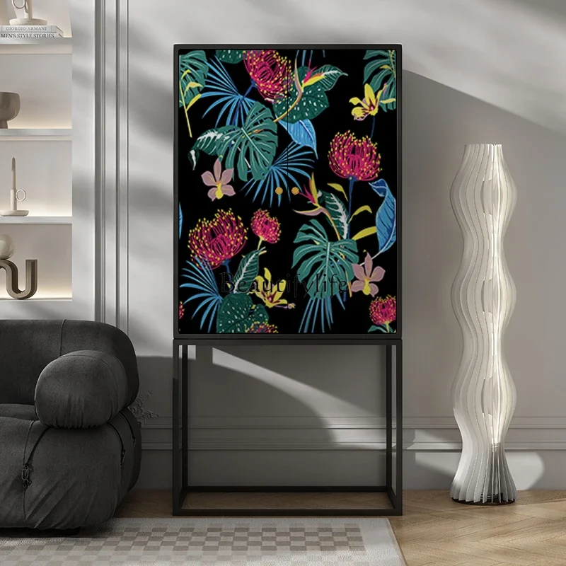 

ls 27 Meiyi French Light Luxury Multifunctional Cloakroom Bedside Cabinet Hotel B & B Club Wardrobe