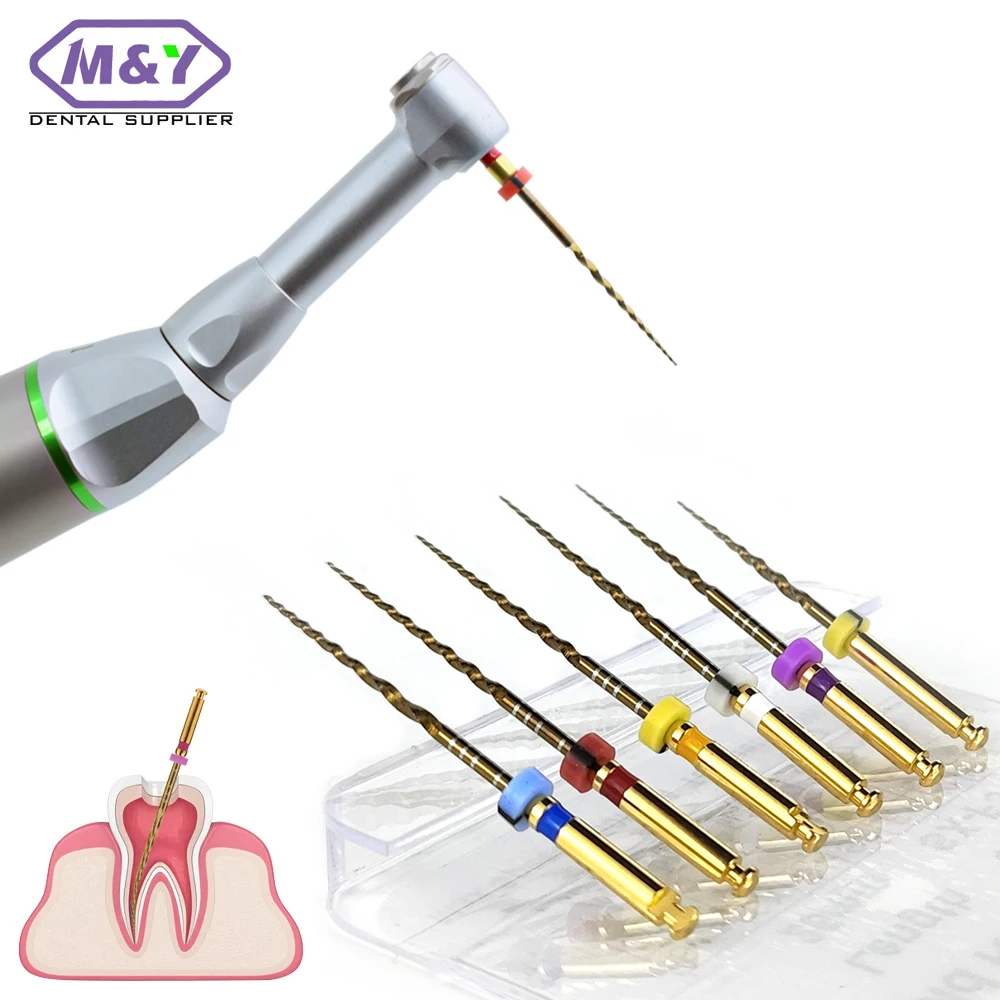 Dental Root Canal File Gold Flexible Files Rotary Nickel Titanium Alloy Root Canal File SX-F3 21mm 25mm Dentistry Odontologia