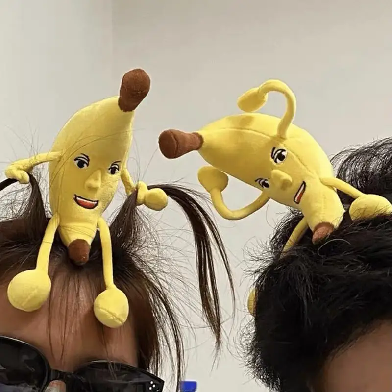 Diadema de frutas para adultos, tocado de plátano amarillo, accesorios para fotos de reunión de Cosplay, sombrero de vestir, accesorio de disfraz