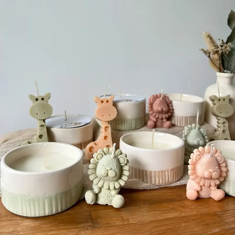 Cute Cartoon Lion & Giraffe Sc - Candle Making Jelly review and price