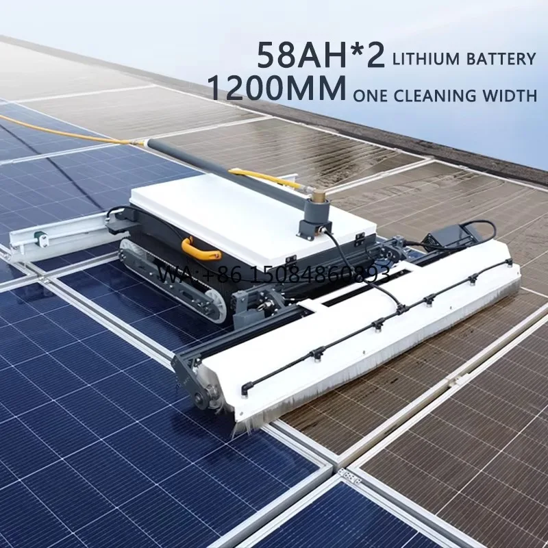 Wet Dry Dual Use Solar PV Cleaner, 1200mm Width, Rechargeable Battery with 10h Long Life for Solar Module Daily Cleaning