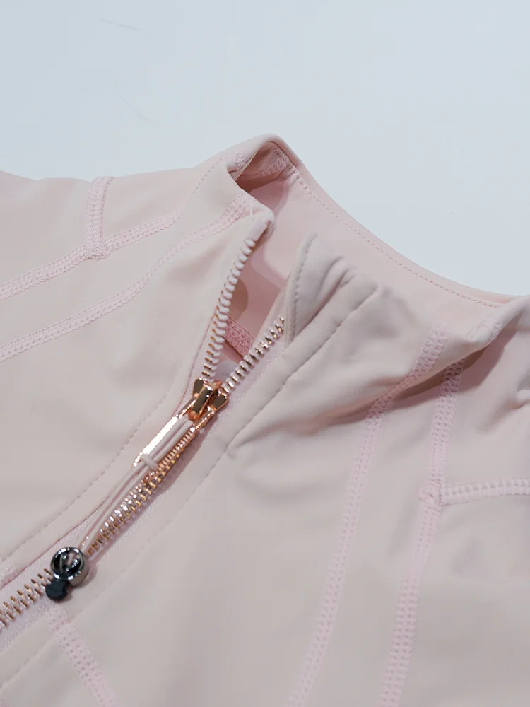 Women's Stand Collar Jacket Gym Workout Long Sleeve Top, Casual Sporty Style, Perfect for Fitness & Training image 6