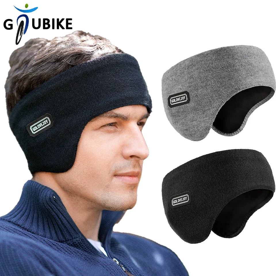 GTUBIKE Sport Headband Ear Warmer Men Winter Cycling Workout Yoga Running Bicycle Windproof Double Layer Warm Earmuffs Headwear