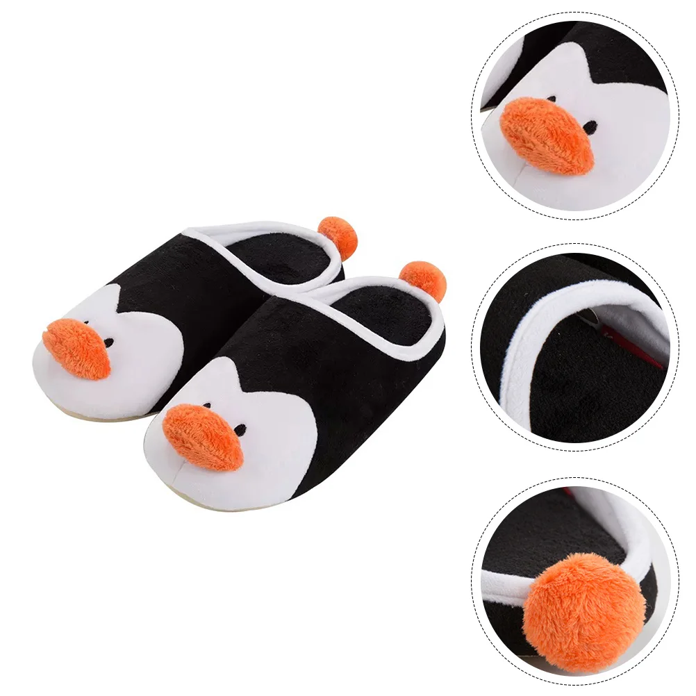 

1 Pair Autumn Winter Warm Indoor Shoes For Kids Home Coral Fleece Silent Sole Lovely Christmas Slippers Warm
