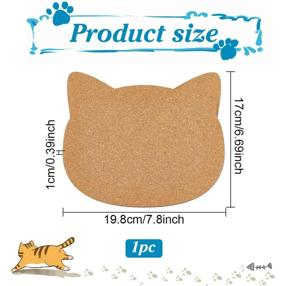 1pc Pin Board Cat Bacheca in sughero Tabellone per bollettino spesso 0,4 pollici Tabellone in sughero a parete per spilla Pin Storage Office Home