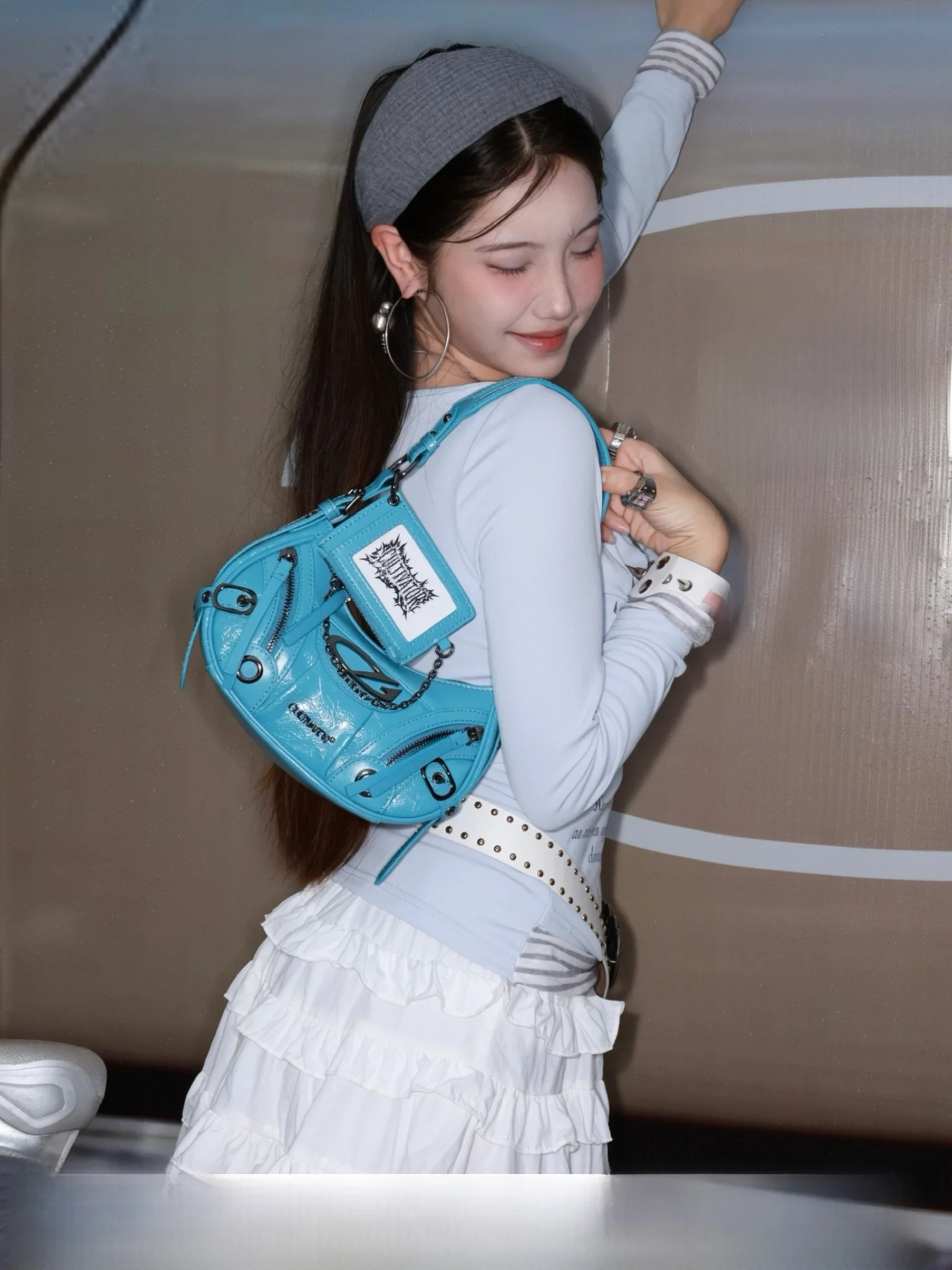 Guangzhou Street Fashion - Bolso de Motocicleta Estilo Punk, Porta
