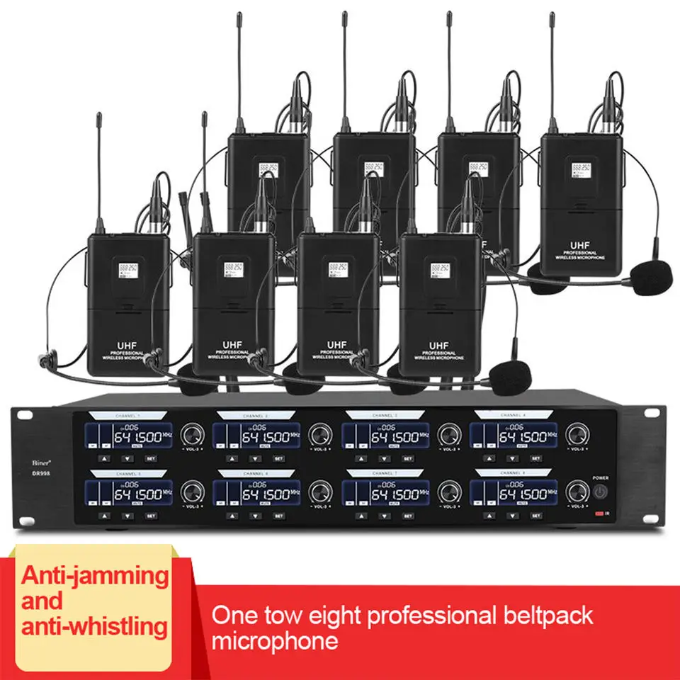 998 Professional Headset Dynamic Wireless Microphone For Conference Room