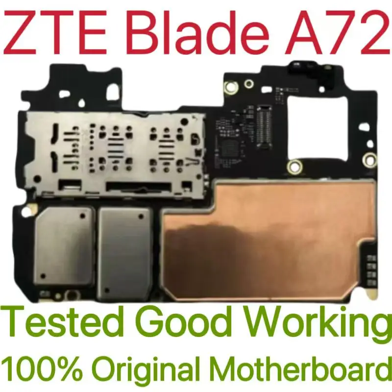 Global Version Original Unlocked Motherboard for ZTE Blade A72 Tested Circuit Plate Main Logic Board for ZTE Blade A72