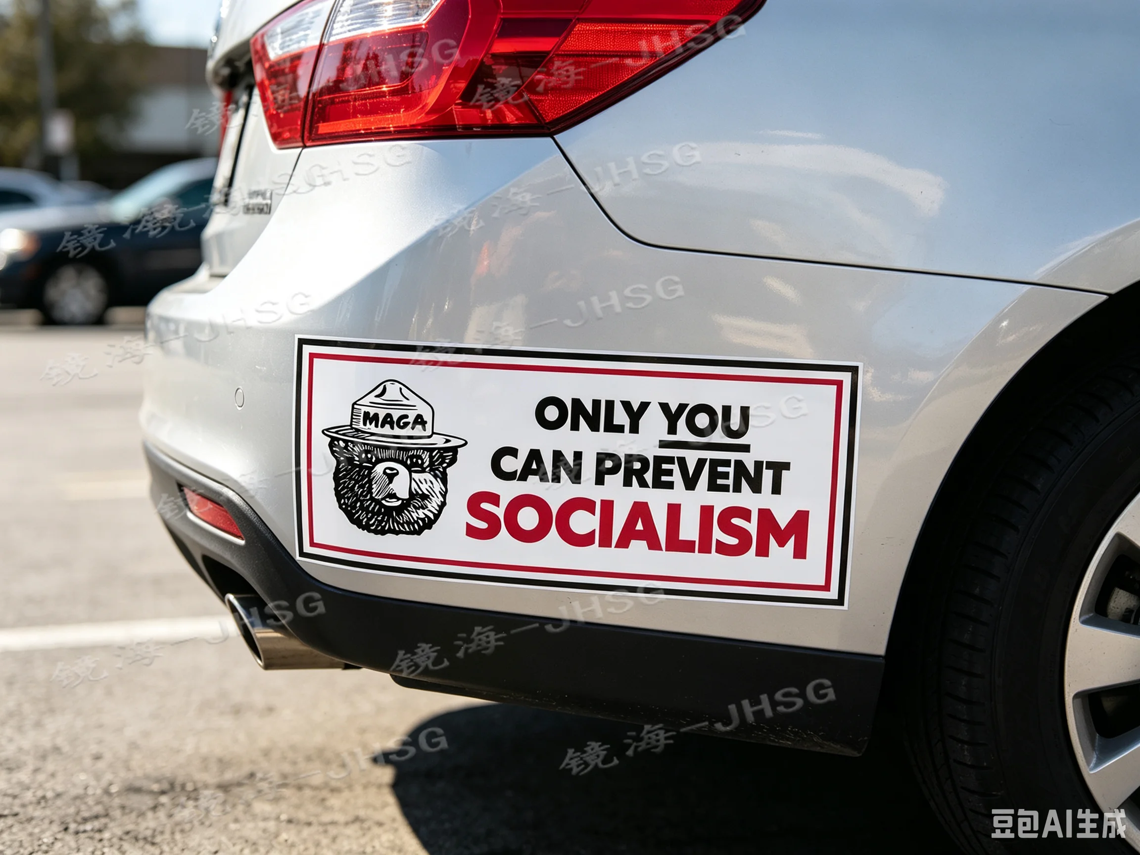 Only You Can Prevent Socialism Smokey Trump No AOC Vinyl Sticker Decals view 4
