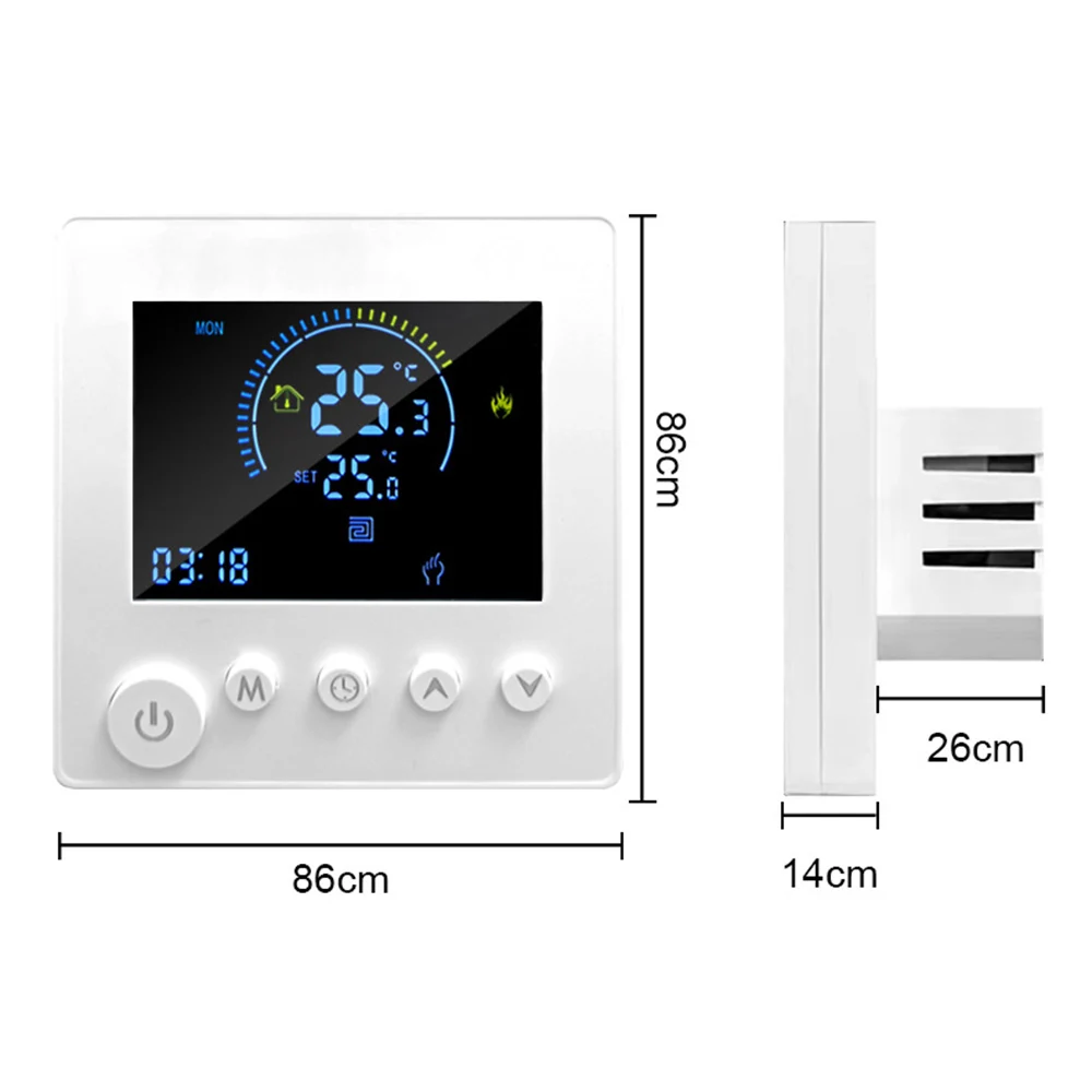 K1M Tuya Smart WiFi Underfloor Heating Thermostat with Programmable Function Voice Control Temperature Controller Panel