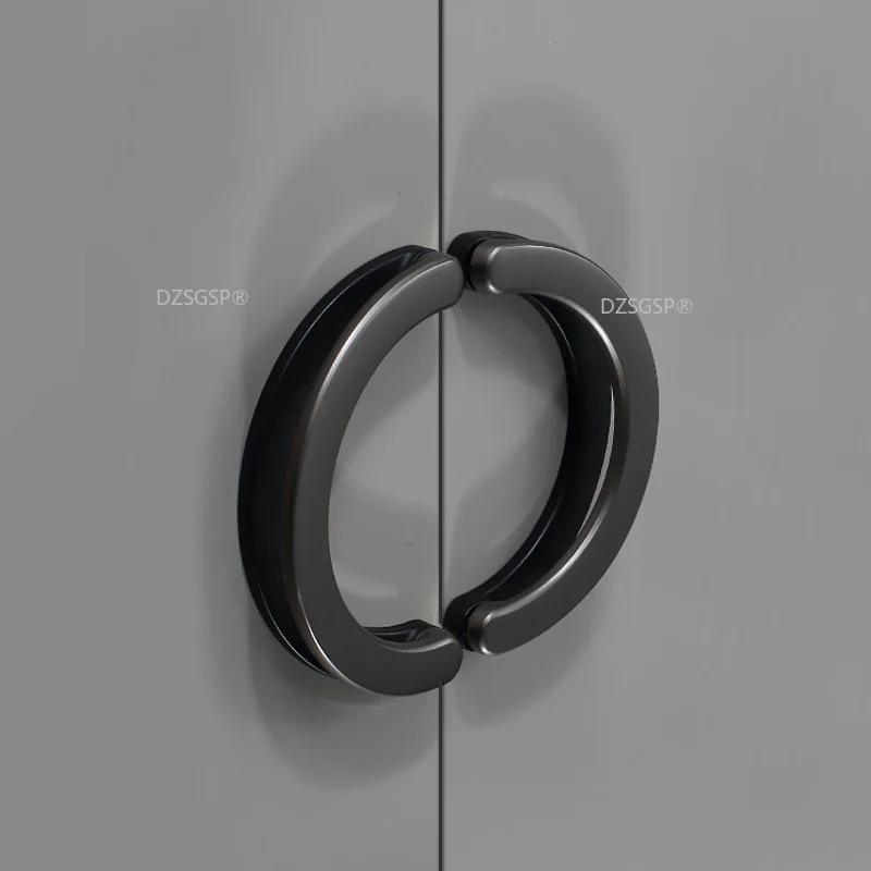 Semi-Circle Wardrobe Dresser Drawer Cupboard Knob Cabinet Pulls Furniture Accessory Modern Minimalism Zinc Alloy Handle