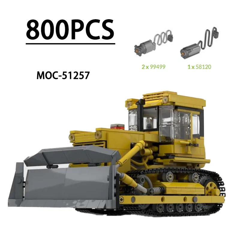 

MOC-51257 Building Block Crawler Tank Mechanical Splicing Model Ornament 800Pieces Children Birthday Christmas New Year Toy Gift