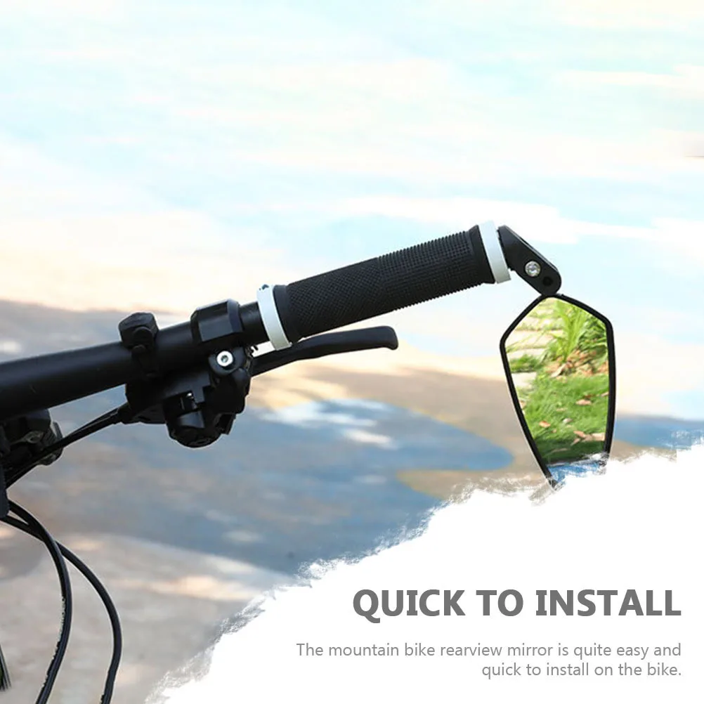 

2Pcs Professional Bike Rearview Mirror Compatible with Mountain Road Folding Bicycle Clear Reflective Cycling Supply