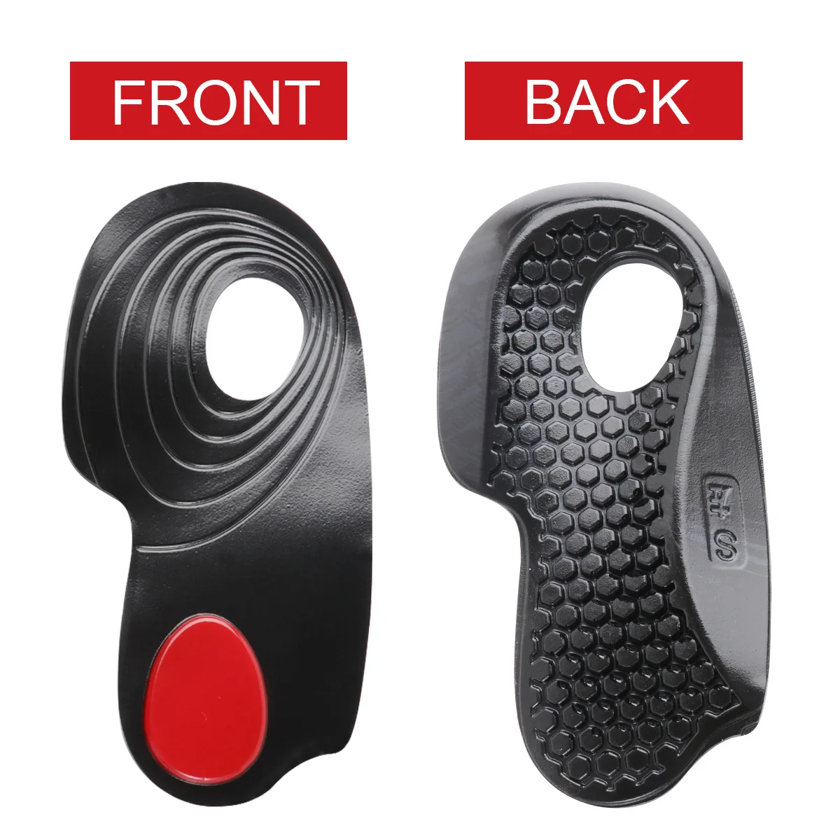 1 زوج منصات عالية الكعب مادة هلام دائم مريح عدم الانزلاق نصف النعال تدليك القدم تصحيح إدراج الحذاء-37 #4